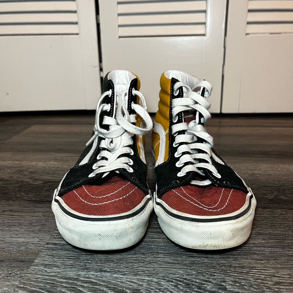 multi-color high top vans